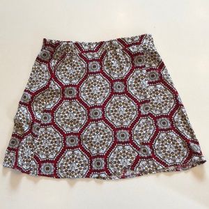 Printed Scalloped Skirt